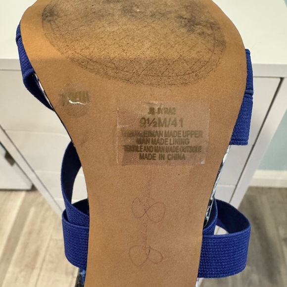 Jessica Simpson Women's Jyra Heeled Sandal -Royal Blue snakeskin - Picture 7 of 7